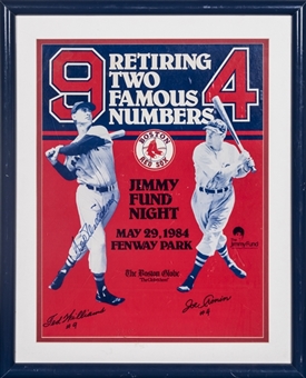 Ted Williams Signed Boston Red Sox Number Retirement Poster In 22x27 Framed Display (JSA)